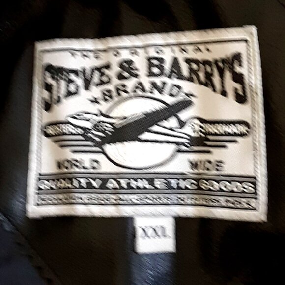 Steve & Barrys XXL Army Black & Gold Faux Leather Jacket - Picture 6 of 6